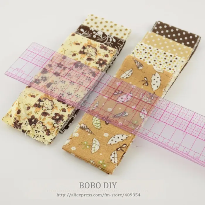 Dropship new arrivals 7pcs/ lot 100%cotton jelly roll coffee sets quilting fabric trips handmade patchwork sewing 5cmx100cm