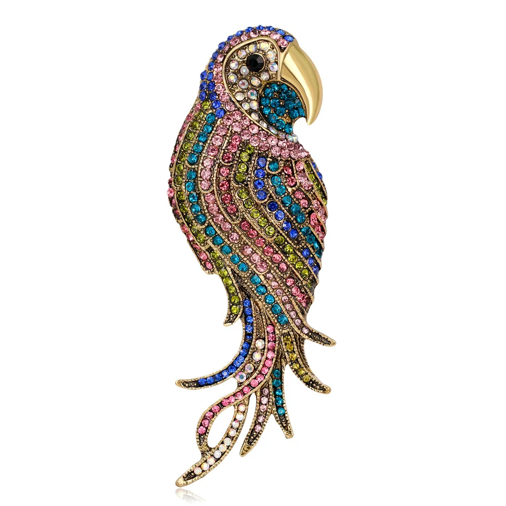 

High Quality Women Brooches Bird Rhinestones Animal Bird Brooch Pins Dropshipping Supplier For Jewelry