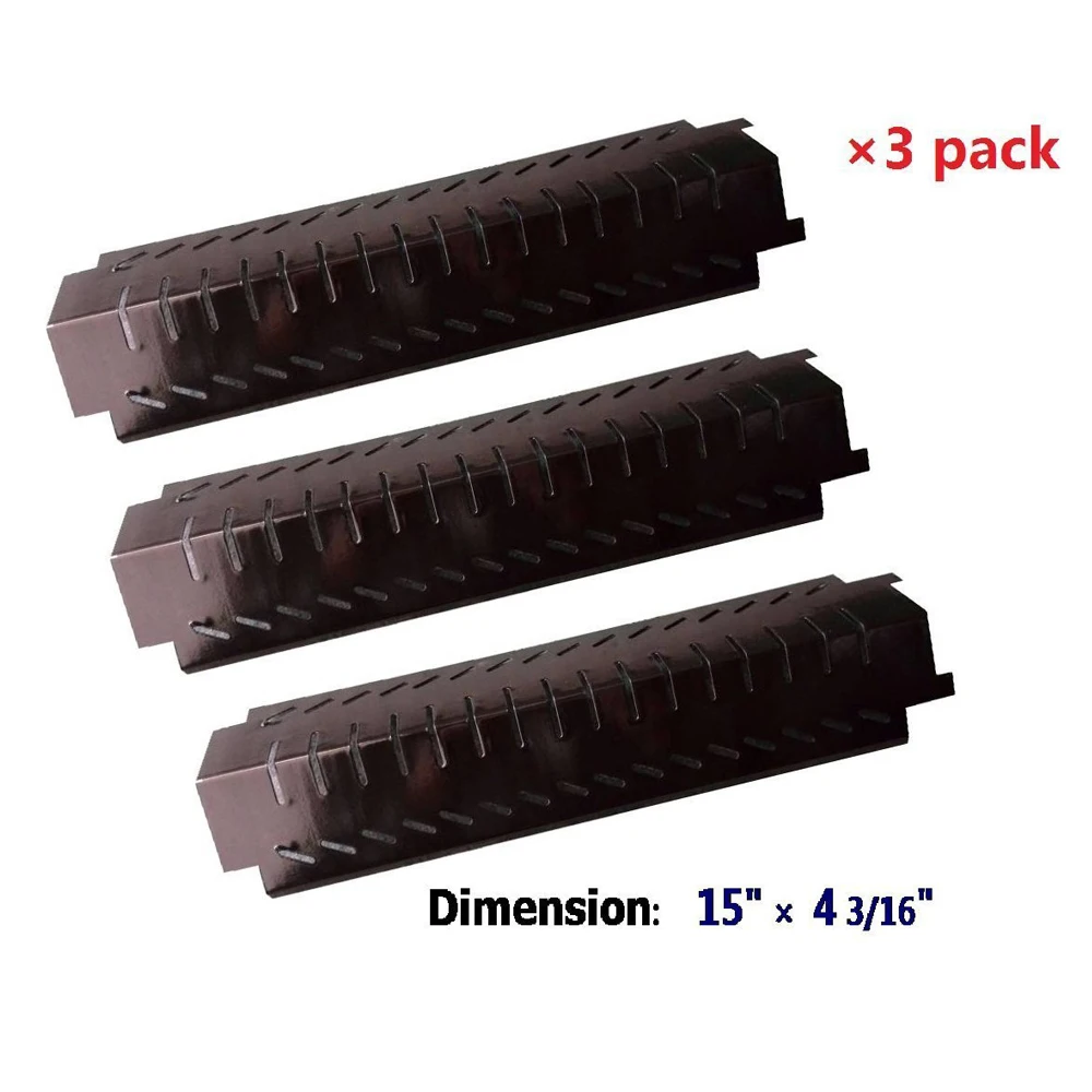 3 Pck BBQ Barbecue Replacement Gas Grill Stainless Steel Heat Plate Shield Tent