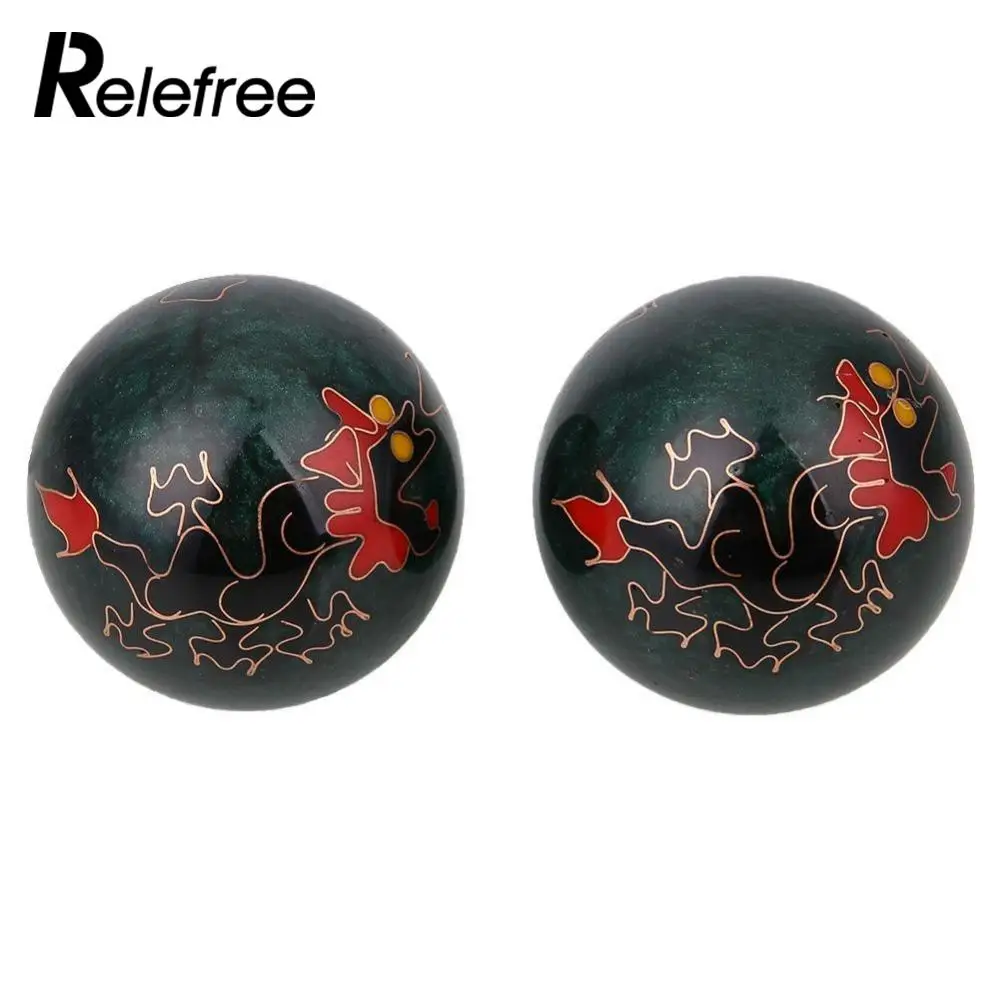 Cloisonne Health Exercise Stress Baoding Balls Yin Yang Fitness Handball Therapy Fitness B