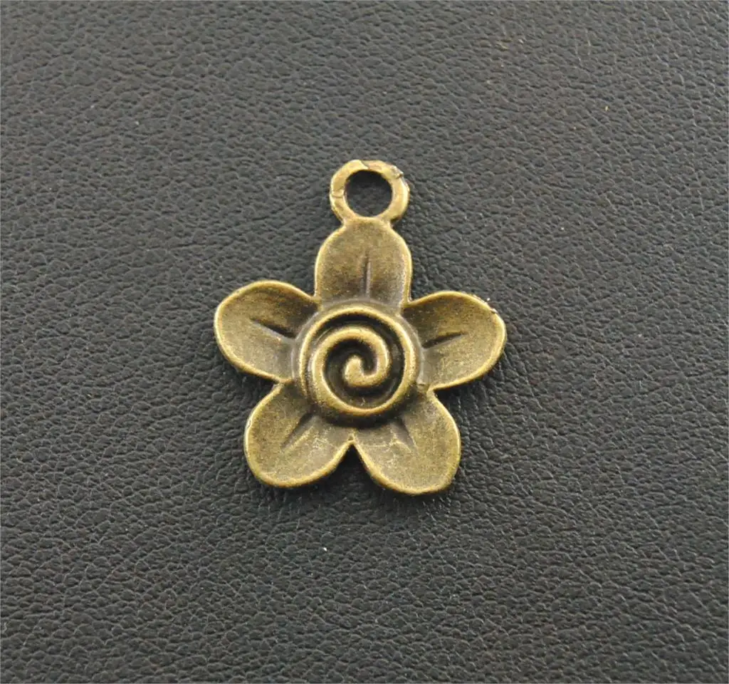 

10pcs Antique Bronze Flower Bead Charms Bracelet Necklace Jewelry Making Handmade 20x22mm A192