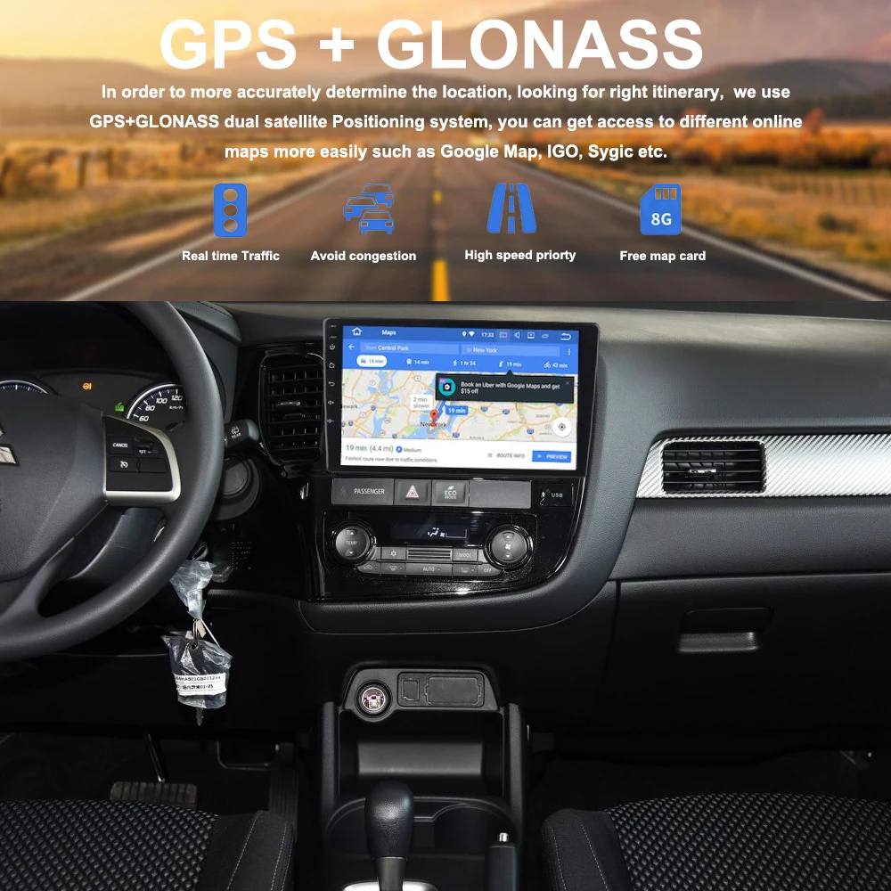 

Car 2 din android GPS for Mitsubishi Outlander 2013 - 2018 auto radio navigation head unit multimedia 4Gb+32Gb 64bit PX5 8-Core