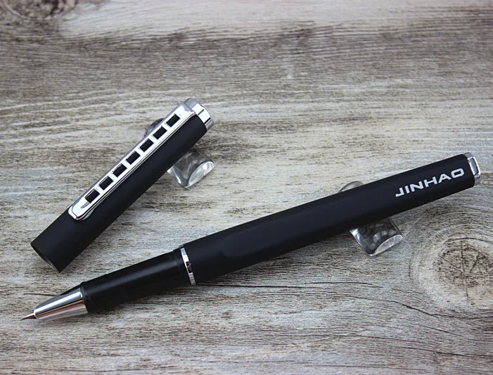 

Jinhao 699 Smooth Black Extra Fine Nib 0.38 Fountain Pen Luxury Metal Ink Pens for Gift Office Supplies Writing Stationery