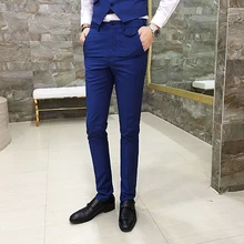 Одноцветные Мужские костюмы Брюки s m XL 2XL 3XL модные деловые мужские брюки тонкие и удобные мужские брюки многоцветные выбор