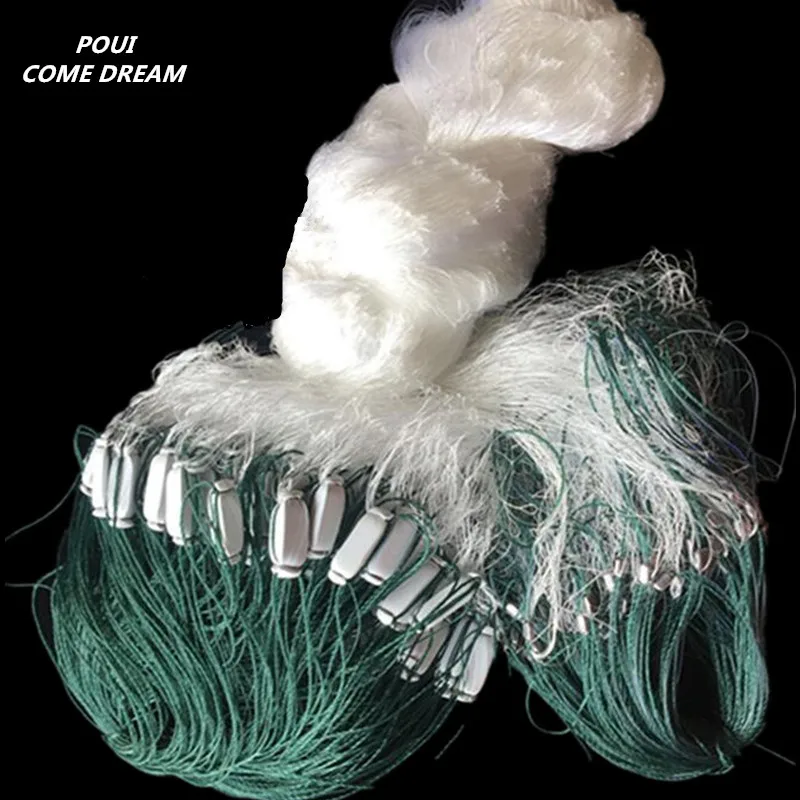 H1.5m*L50M 3 layer 6cm mesh gill net fish trap  fishing nylon net rede pesca fishing network Fishing supplie sink net trammel