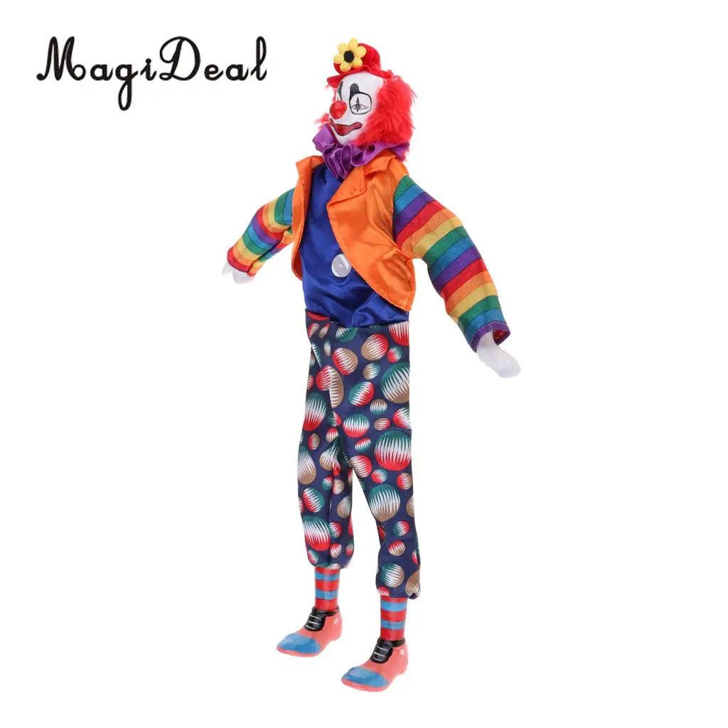 38cm Porcelain Clown Doll Table Decoration Collections Kids Birthday Gifts Halloween Christmas Toys