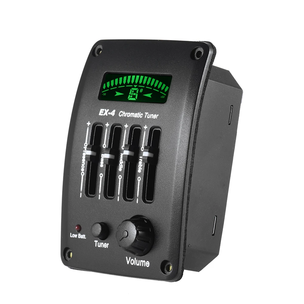 

Acoustic Guitar 4-Band EQ Equalizer Tone and Volume Amplifier Preamp Piezo Pickup with Chromatic Tuner LCD Display