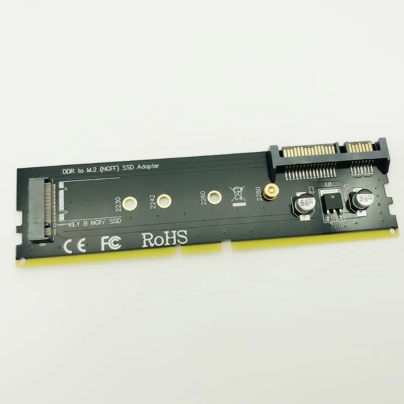 M2 SSD DDR3 адаптер DDR к M.2 SSD Raiser Riser Card M.2 NGFF B соединитель в форме ключа SATA питания 7Pin SATA порт подключения материнской платы