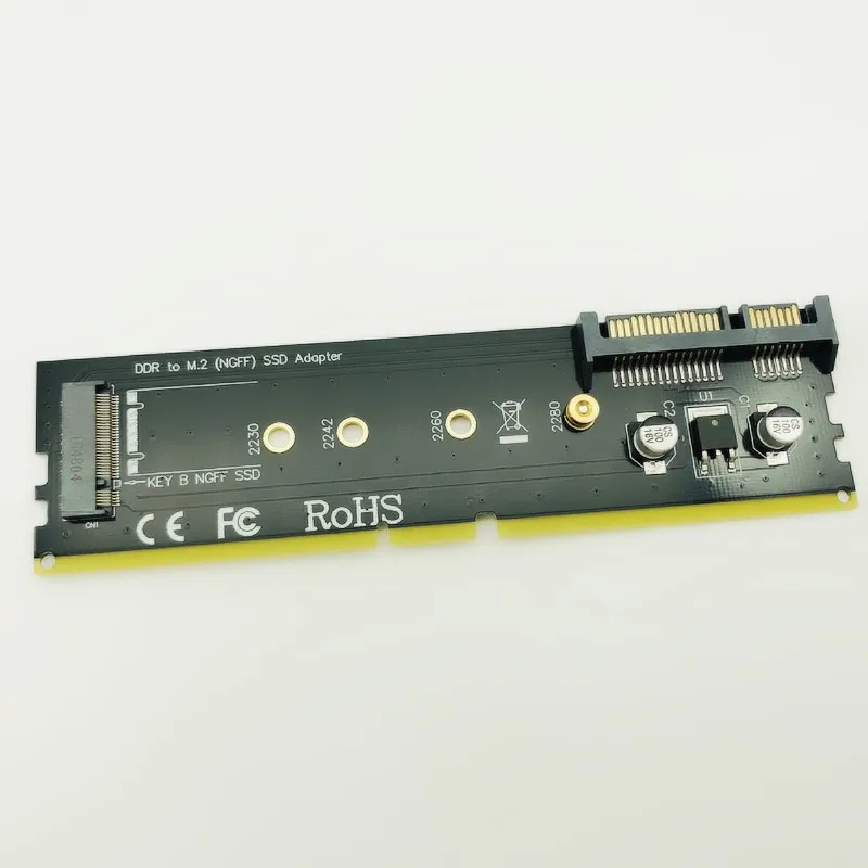 M2 SSD DDR3 адаптер DDR к M.2 Райзер карта NGFF B соединитель в форме ключа SATA мощность 7Pin