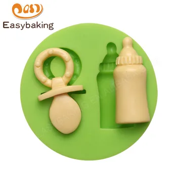 

Baby Milk Bottle and Nipple Silicone Fondant Mold Cake Decorating Tools Heat Resistance Kitchen Bakeware