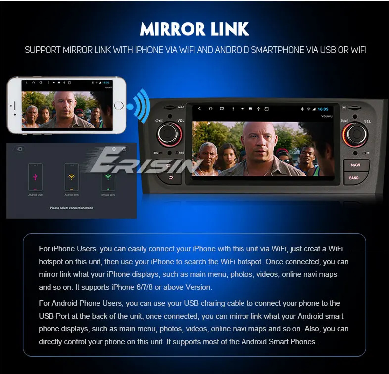 Flash Deal 6.1" Android 8.1 OS Car Multimedia GPS Radio for Fiat Grande Punto 2005-2009 & Fiat Linea 2007-2011 with Split Screen Support 9