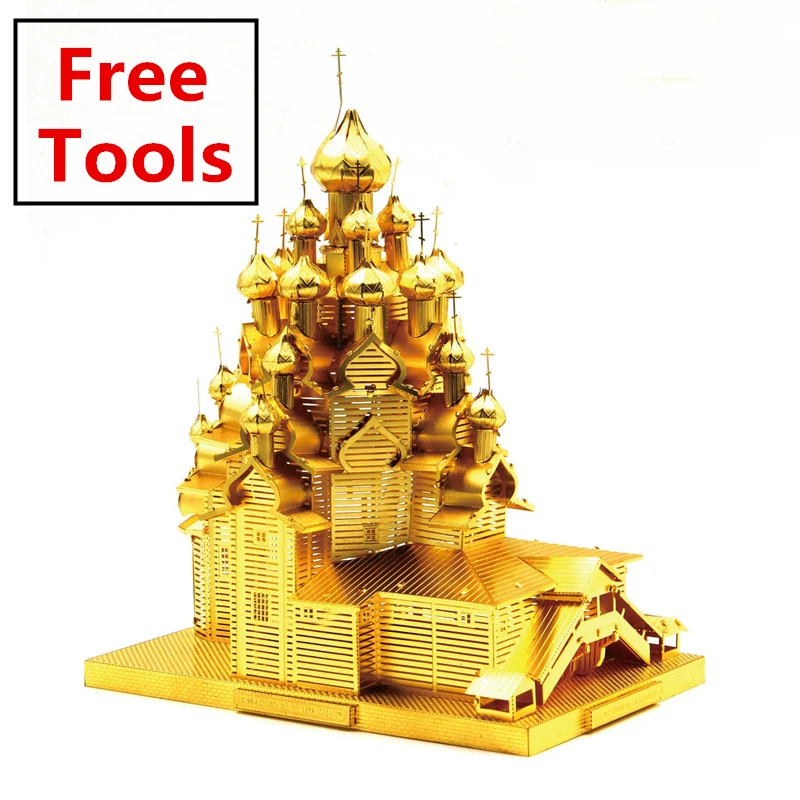 

MMZ MODEL Microworld 3D Metal Puzzle Russia The Church of the Transfiguration Building Model J028 DIY 3D Laser Cut Jigsaw Toys