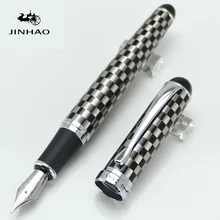 JINHAO 750 ручка для бизнеса и письма серый Braod перьевая ручка Chessboad без ручки чехол