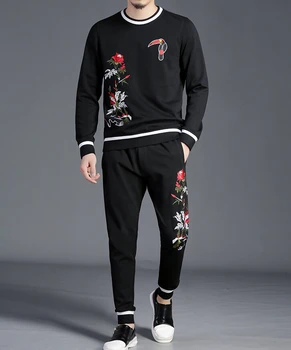 

Fitness Tracksuit Hoodies Sets Casual Mens Clothing 2 pcs winter design