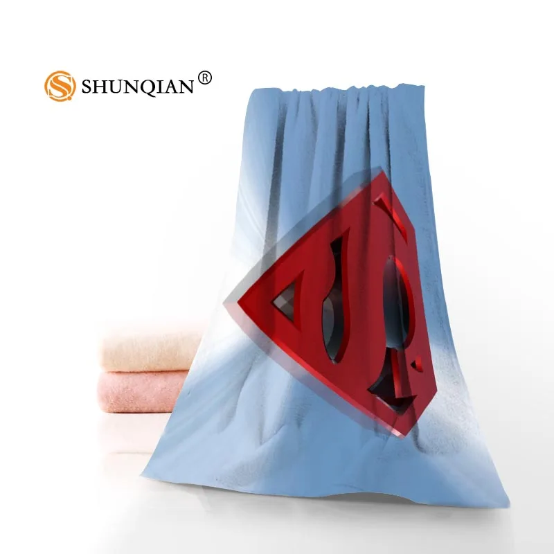 Полотенце с логотипом Супермена s банные полотенца из микрофибры Путешествия, пляж, полотенце для лица на заказ креативное полотенце Размер 35 X75cm и 70X140 cm A8.8 - Цвет: 16