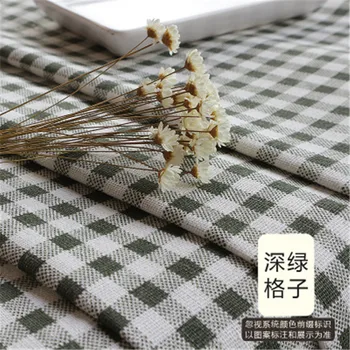 

3PCS Hot Plaid Linen Fabric Patchwork Textile Sewing Fabric For Doll Clothes Bag DIY Fabric for Sofa/Tissue/Cushion