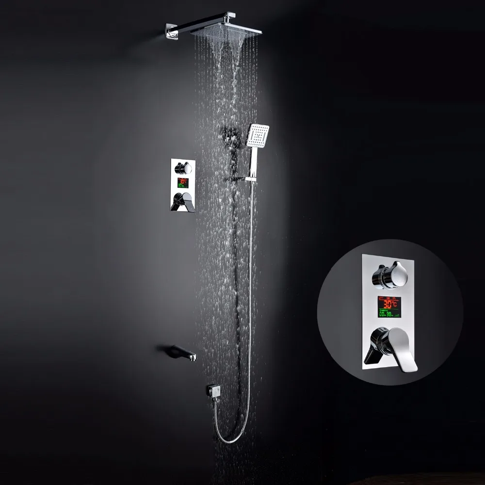 Digital Display Shower Faucet. Water Powered Digital Display Shower Set