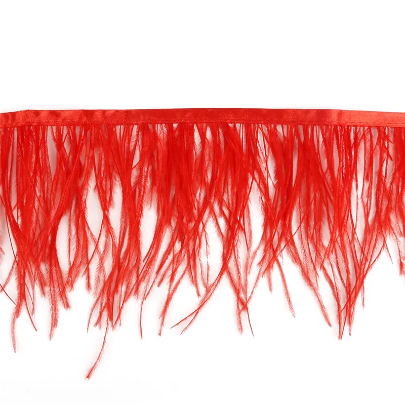 10-15 см 10 метров натуральный страусовый шарф из перьев ленты для DIY юбка платье Шитье вечерние крафтовое перо украшения ювелирных изделий