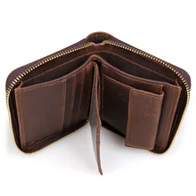 100 genuine leather wallets men purses crazy horse leather vintage top quality carteira masculina card holders