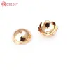 20PCS 8MM 10MM 24K Champagne Gold Color Plated or Silver color Brass Flower Beads Caps High Quality Jewelry Accessories ► Photo 3/6