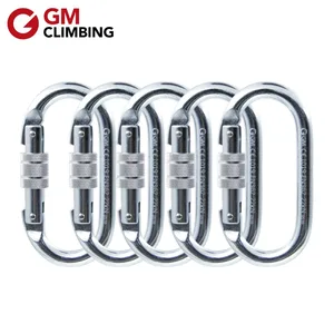 GM карабин для скалолазания 22kN винтовой замок карабин овальный спасательный выживания альпинизма скалолазание оборудование - изображение