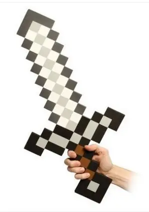 combo Optional collocation 2014 Newest Design Game Toy Diamond Sword Minecraft Foam Mosaic Sword Pickaxe Hamaxe