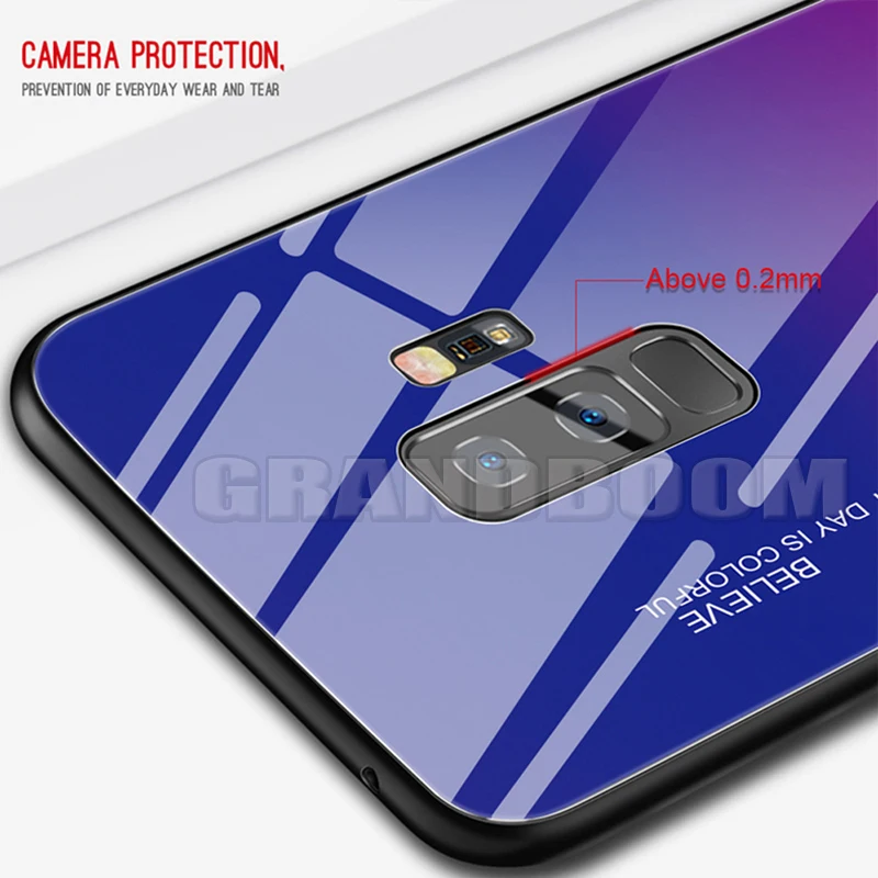 1000 шт. закаленное Стекло края из ТПУ чехол для samsung S10 5G E S9 S8 Plus Note 10+ 9 8 A90 A70 A60 A40 A30 A10 M20 M10 градиентный чехол