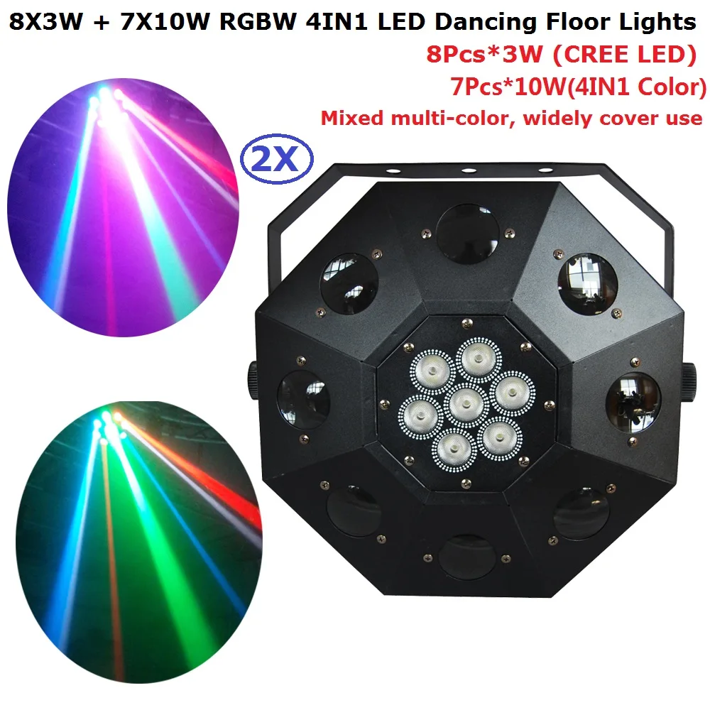 2Pcs LED Stage Dancing Floor Lights 120W High Power Professional Moving