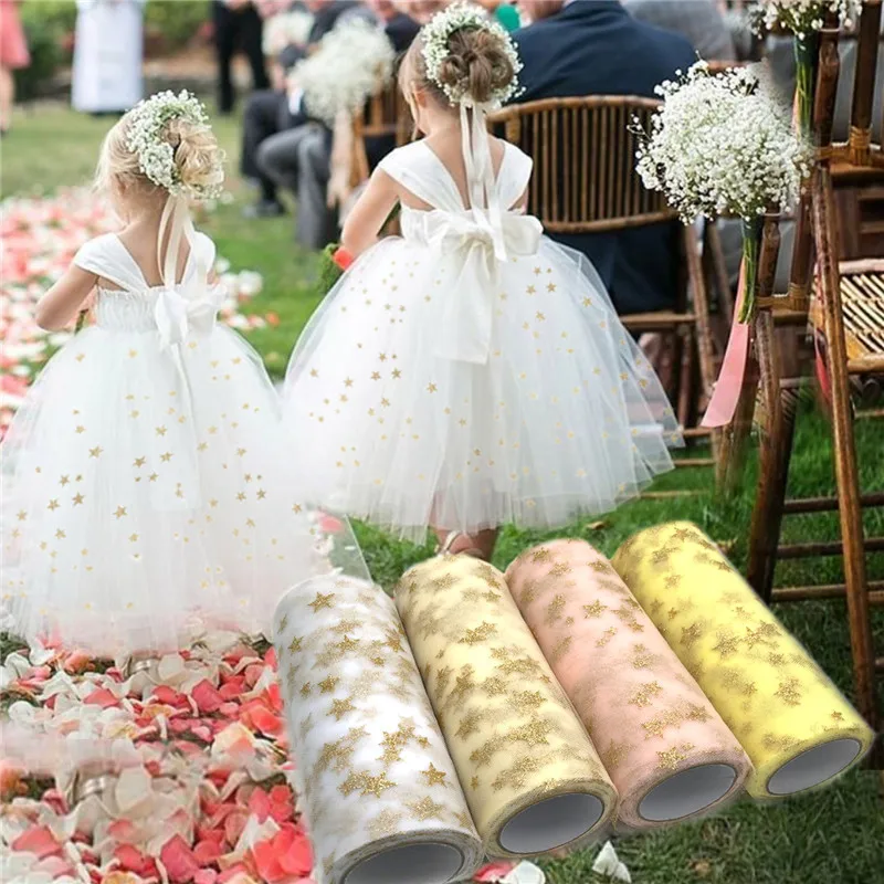 

10Yard 15cm Width Glitter Sequin Tulle Crystal Organza Sheer Gauze Element for Home Garden Wedding Party&Table Runner Decoration