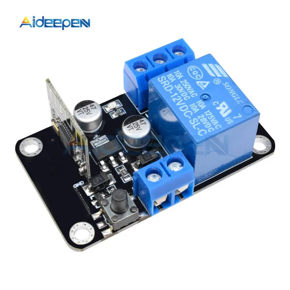 

ESP8285 DC 12V Cycle Timer Delay Relay Module Self-lock WiFi Wireless Switch Replace ESP8286 For Android App Control Smart Home