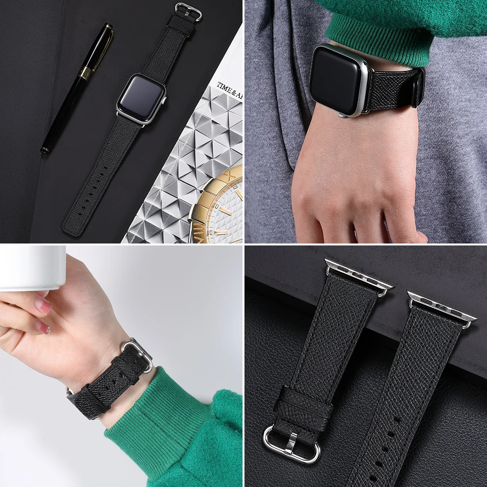 Ремешок для Apple Watch 38 мм 40 42 44 ремешки часов из телячьей кожи Series 4/3/2/1|strap for apple