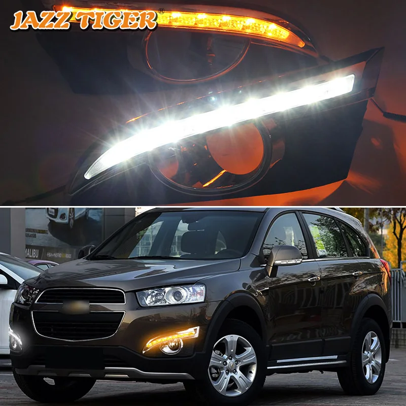 JAZZ TIGER Turn Yellow Signal Function Car DRL font b Lamp b font 12V LED Daytime