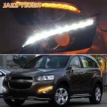 JAZZ TIGER Turn Yellow Signal Function Car DRL font b Lamp b font 12V LED Daytime