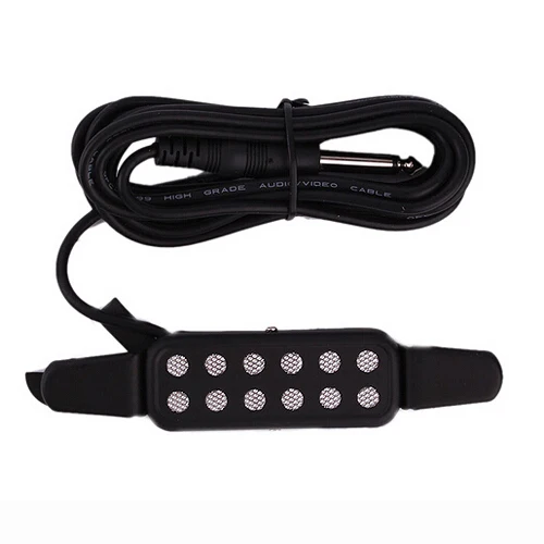 

2 PCS of (KQ-3 Clip-on Acoustic Guitar Pickup Amplifier Speaker Sound 12 Hole Black)