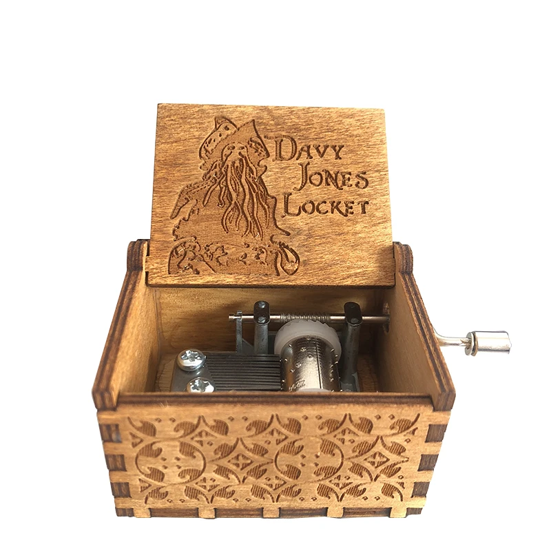 regalo di compleanno Capodanno Natale Carillon per giochi dei Pirati dei Caraibi in legno con meccanismo di orologio Davy Jones Music Box per bambini e bambine regalo di compleanno Capodanno Natale Carillon per giochi dei Pirati dei Caraibi in legno con meccanismo di orologio Davy Jones Music Box per bambini e bambine
