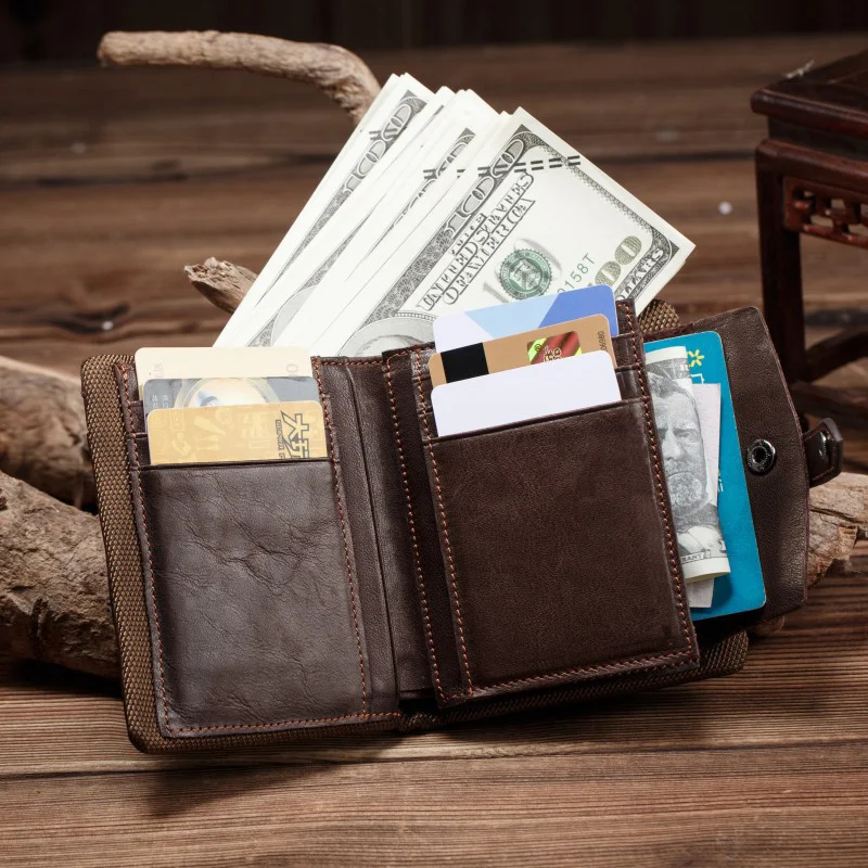 Portefeuille Vintage En Cuir pour Homme