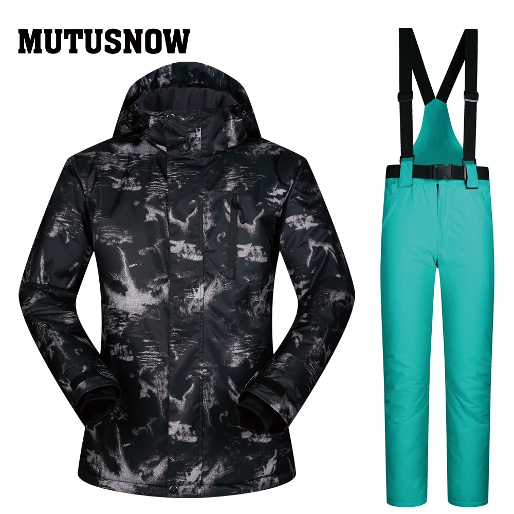 MUTUSNOW 2019 новый мужской лыжный костюм комплекты Мужской ветронепроницаемой