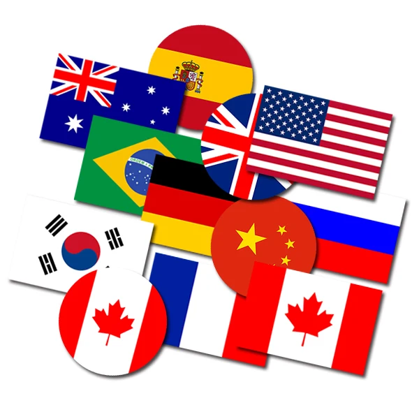 

1set=A4 Small Size 16 Country Flag Hellaflush Car Styling Reflective Vinyl Sticker Decals on car/Motercycle/Bike/PC Square/Round