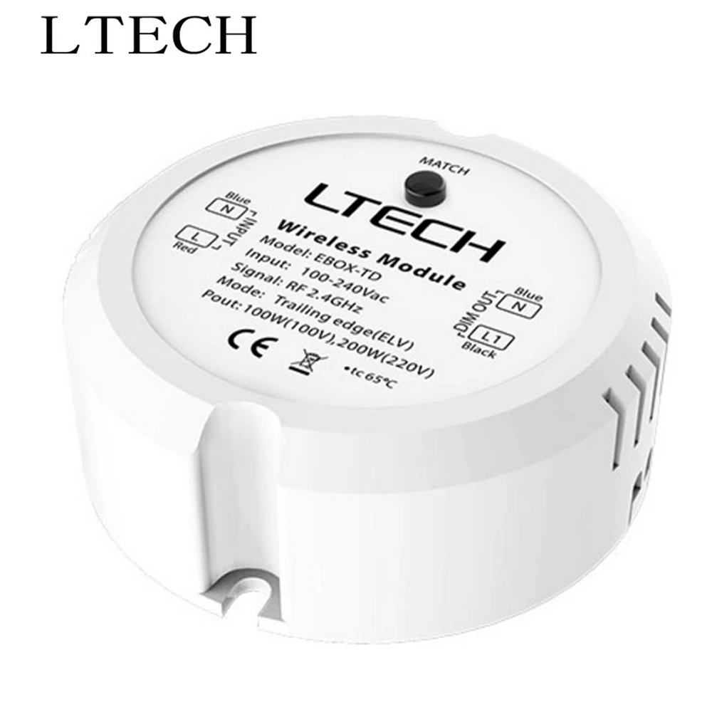 

Xnbada LTECH EBOX-TD Wireless Module 100~240V Input DMX512 Output Trailing Edge (ELV) Mode RF2.4GHz