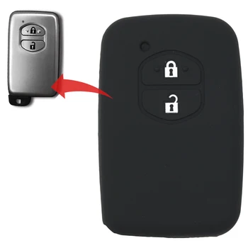 

MICOCHE Soft and Washable 2 Button Silicone Car Key Case Cover for Toyota Camry Prado Land Cruiser 200 HighLander 8