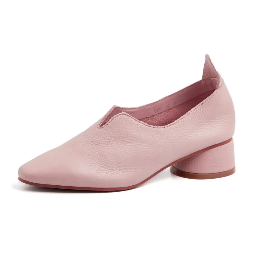Talons Med Bout Sandales 34 Sur Taille Solide rose blanc 39 Style Doux Automne Noir Esveva Peu Chaussures Rond Ressort bleu Glissement Profonde 2019 Femmes Pompes FqwYIXZ