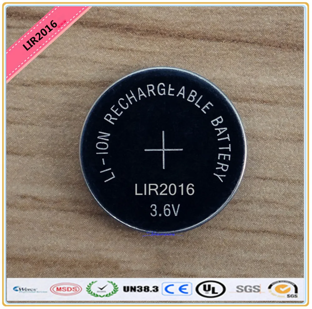Новинка! 2 шт./лот LIR2016 3,6 в Li-on перезаряжаемая батарея для монет может заменить CR2016 для часов