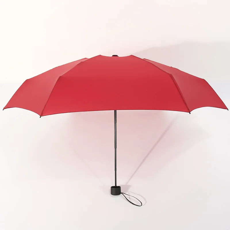 Мини карманный зонтик для женщин, маленькие зонты с УФ защитой, 180 г, непромокаемый женский и мужской зонт от солнца, удобный для девочек, для путешествий, Parapluie, для детей - Цвет: Wine red