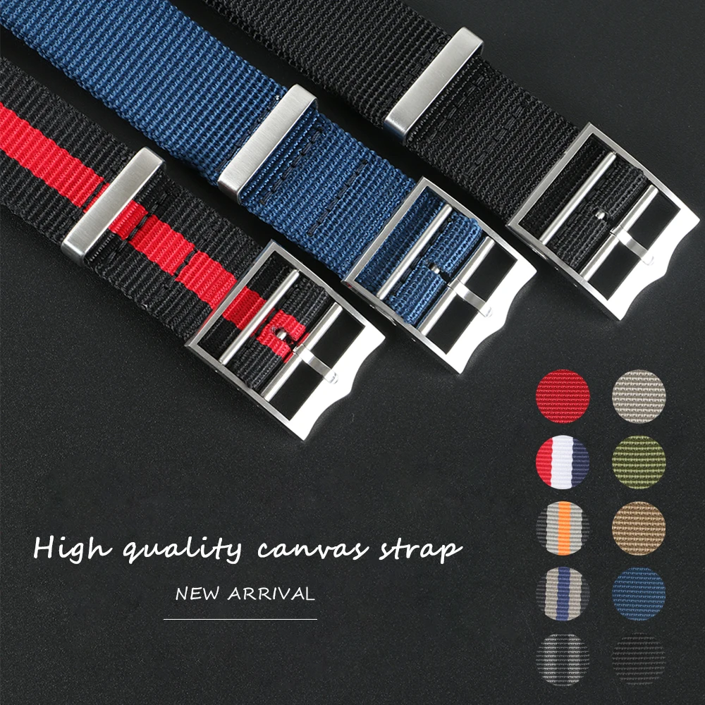 Najtaniej Sport wojskowy nylon Nato Zulu spadochron Watchband pasek do zegarka Tudor Black Bay 22mm 21mm akcesoria do bransoletki francuskie oddziały