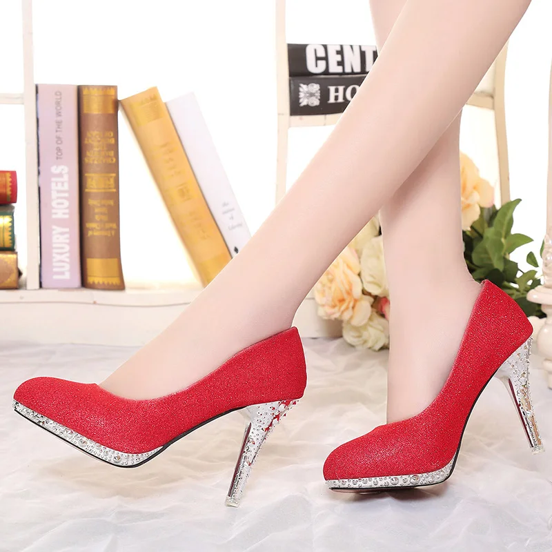 Nouveau Chaussures Haute Stiletto Printemps C25 Talon Pu Mode Sexy 2018 Femmes Bouche silver Mujer white Peu Automne Confortable Simples Profonde De red Pink 0xEWqx4