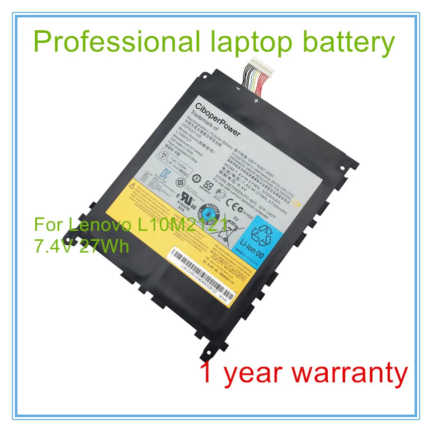 Original Laptop Battery For K1 Tablet Pc L10m2121 21cp5/57/128 7.4v ...