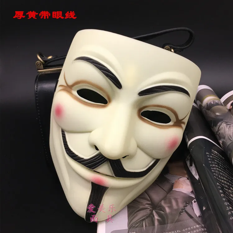 V For Vendetta Маска для лица для взрослых мужчин 17*21 см красочные Хэллоуин косплей маскарад Вечерние V маска