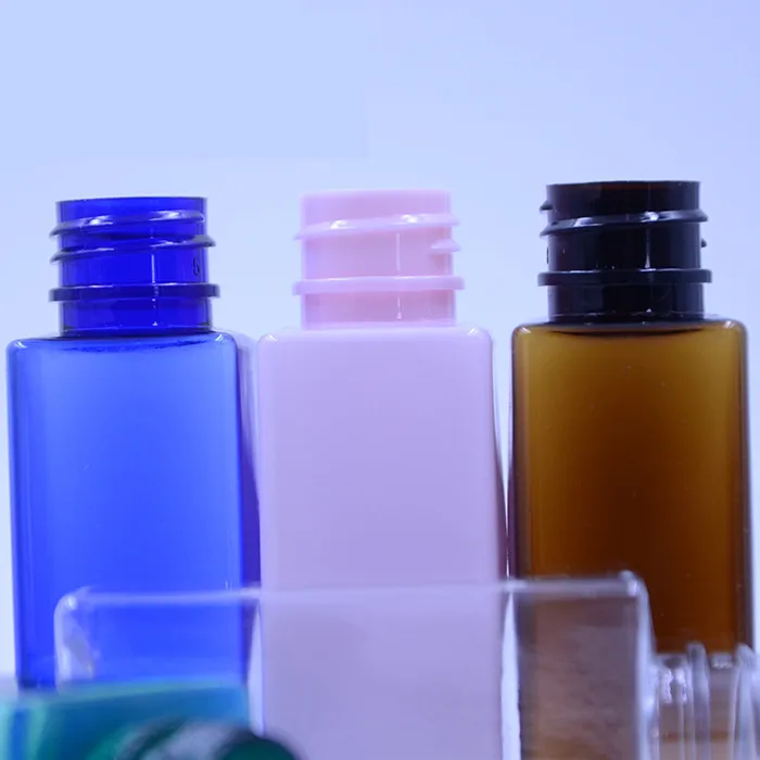 50ps 50ml Square Plastic Bottle With Long Nozzle Header For Hair Oil High Quality Travel Cream Cosmetic Plastic Shampoo Bottle Refillable Bottles Aliexpress