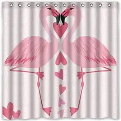Изящные Фламинго занавески для душа Новый Водонепроницаемый полиэстер ткань шторы для ванной или душа