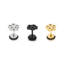 Coreano Moda doce jateamento titanium piercing brincos do parafuso prisioneiro brinco brincos pendientes orecchini oorbellen boucle d oreille